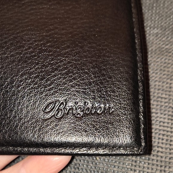 Brighton Black/Brown Croc Leather Crossbody Wallet Purse Authentic - Picture 13 of 14